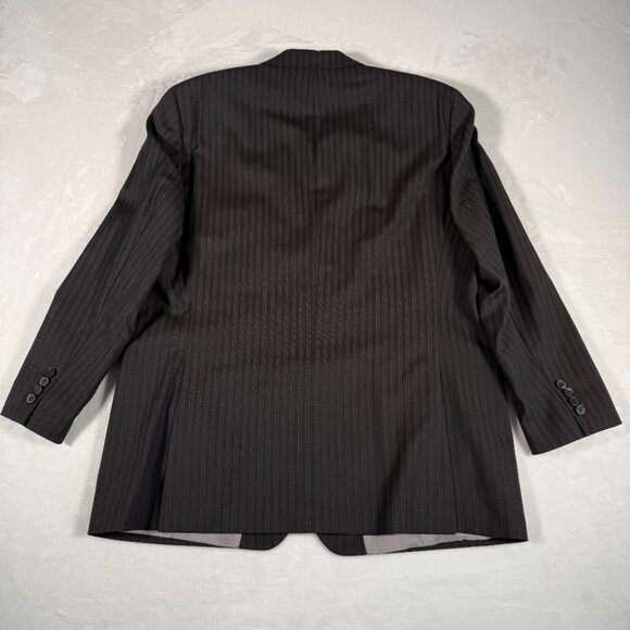 Hugo Boss Blazer Men Size 44R Gray Striped Colombo Pasolini Movie US 100% Wool - Picture 13 of 14